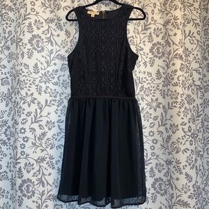 Navy Dress with Lace